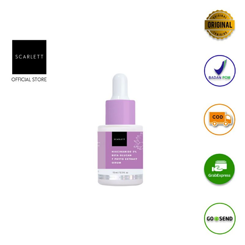 Scarlett Whitening Niacinamide 5% Beta Glucan 7 Phyto  Extract Serum