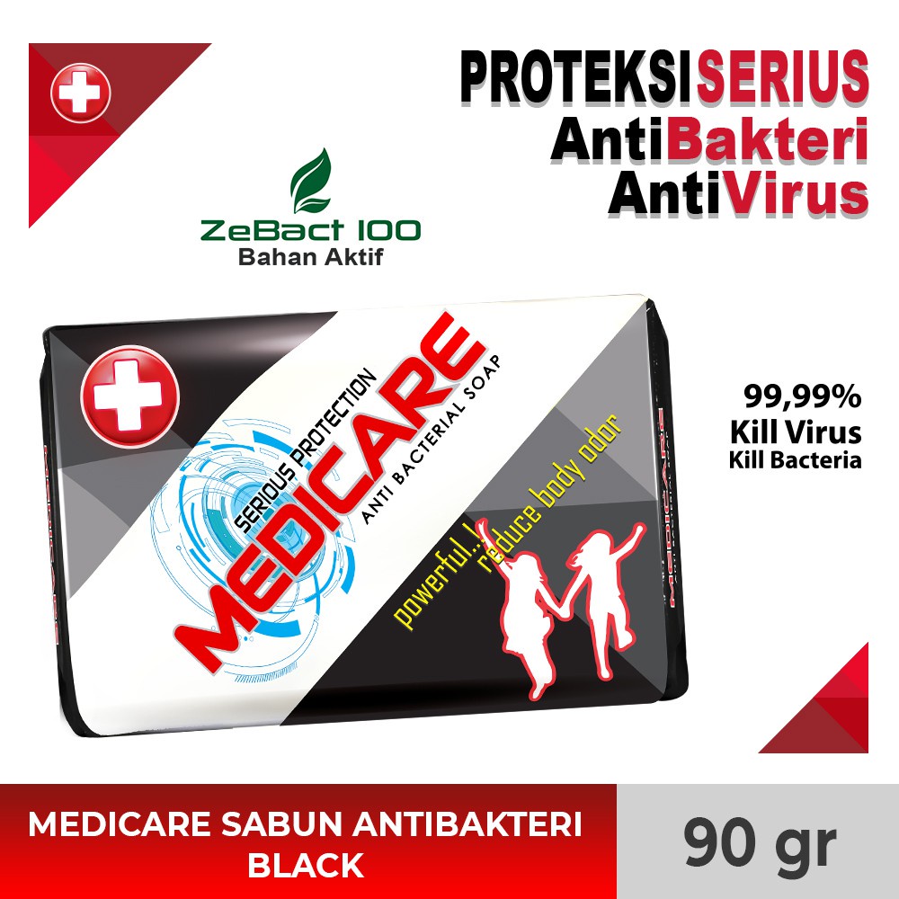 Medicare Soap Anti Bacterial 90gr - 2 pcs