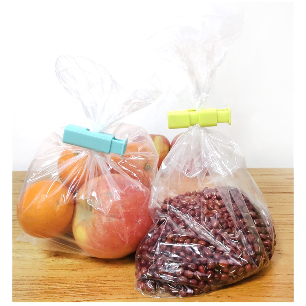 ღ 5Pcs Elastis Makanan Ringan Sealing Klip Penyimpanan Sealing Bag Sealer Makanan Dekat Clamp Segel Alat Dapur Segar menjaga Plastik Tas Aksesoris