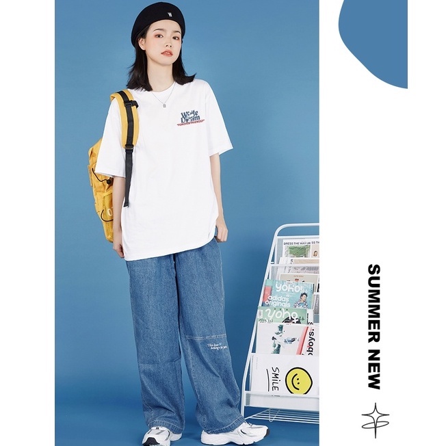 Atasan Kaos Wanita Korean Fashion /Baju Cewe Oversize/ Atasan Young T-shirt Import(Hanya pola di bagian belakang)