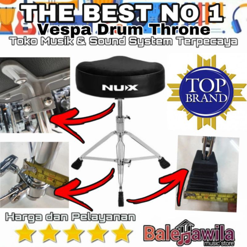 Jual Drum Throne Nux NDT03 Kursi Drum Jok Vespa Kursi Drum Nux NDT03