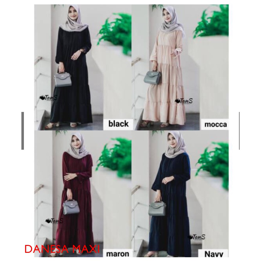 fashion muslim gamis murah gamis maxmara dres muslim busana muslim baju lebaran DANESA MAXI - PGO