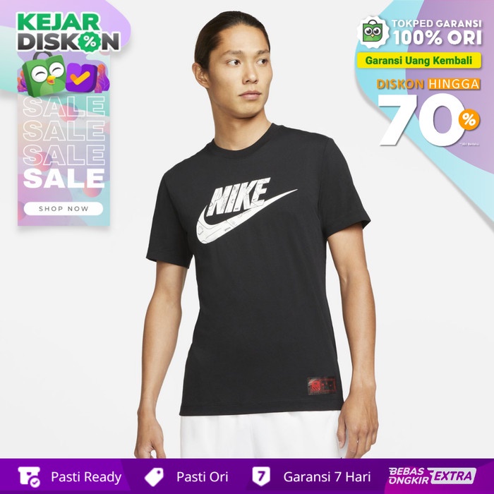 KAOS NIKE ORIGINAL PRIA SPORTSWEAR MECH AIR - HITAM BEST DEAL