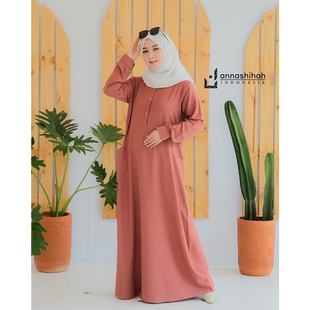 ABAYA ZUNEY ANNASIHAH BASIC CASUAL BUSUI SIMPLE DAILY TERBARU baju muslim polos reseller