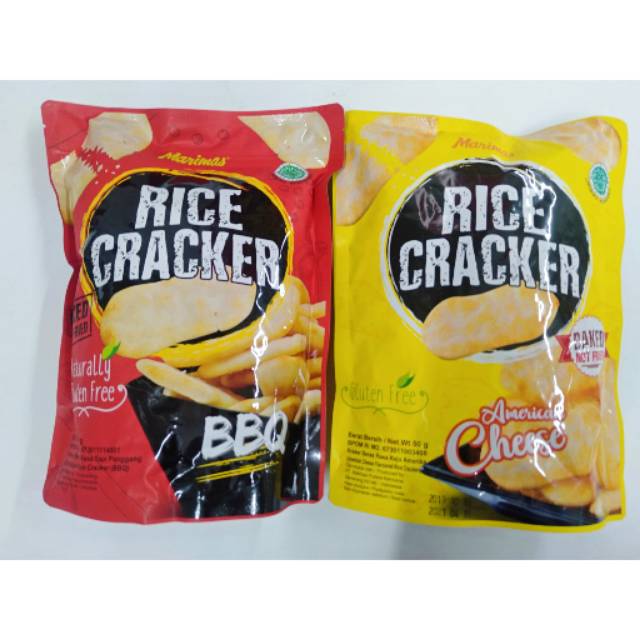 

Marimas rice craker 50 gram BBQ dan Chesse