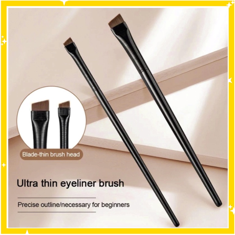 Ultra Thin Precision Firming Knife Edge Fine Eyeliner Kuas Eyebrow Brush LA129