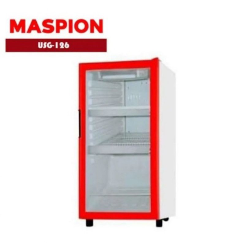 Showcase Maspion USG-126RW | Kulkas display kaca USG-126 USG126 uchida