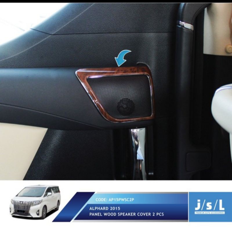 Cover speaker / speaker cover  all new Alphard Chrome &amp; Wood &amp; Carbon jsl