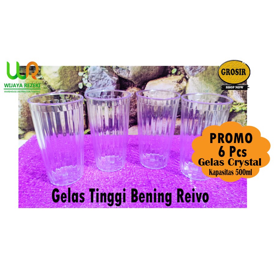 Jual Promo 6 Gelas Minum Gelas Bening Gelas Plastik Indonesiashopee Indonesia 0678