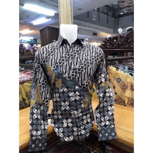 Kemeja batik cap kombinasi tulis bahan doby