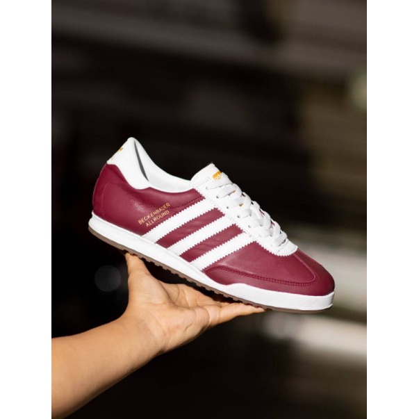 ADIDAS BECKENBAUER MAROON WHITE ORIGINAL OEM SNEAKERS PRIA