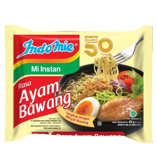 

Indomie mi instan ayam bawang 69 gr