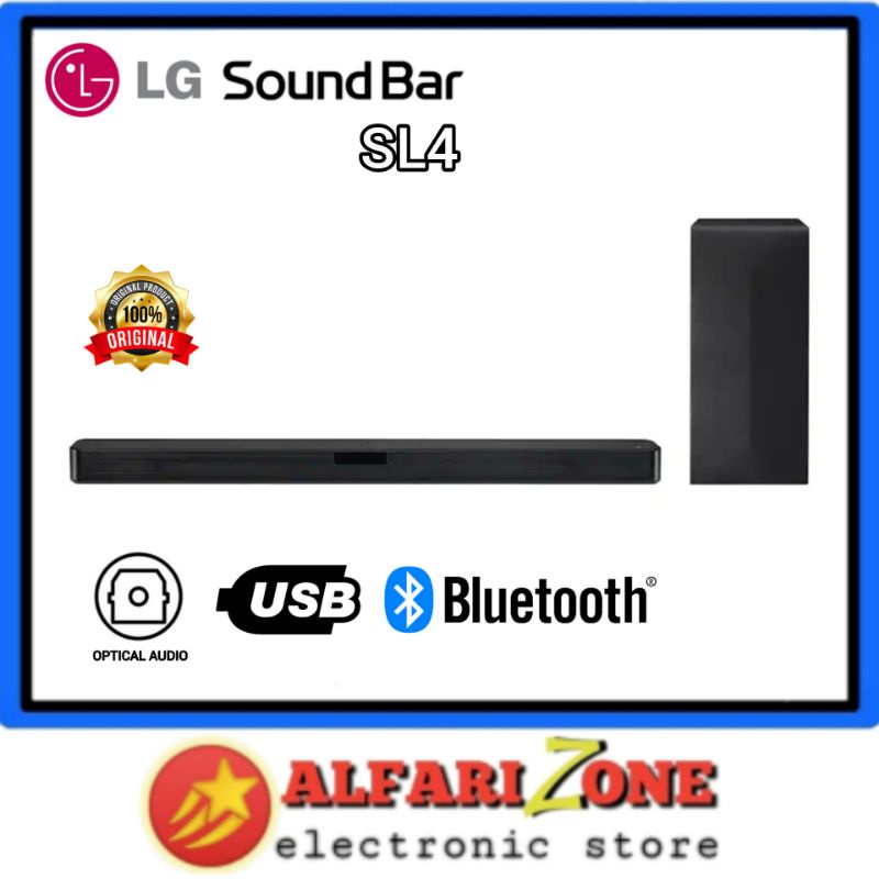 LG Soundbar Bluetooth SL4 | Speaker sound bar LG SL4 bluetooth optic