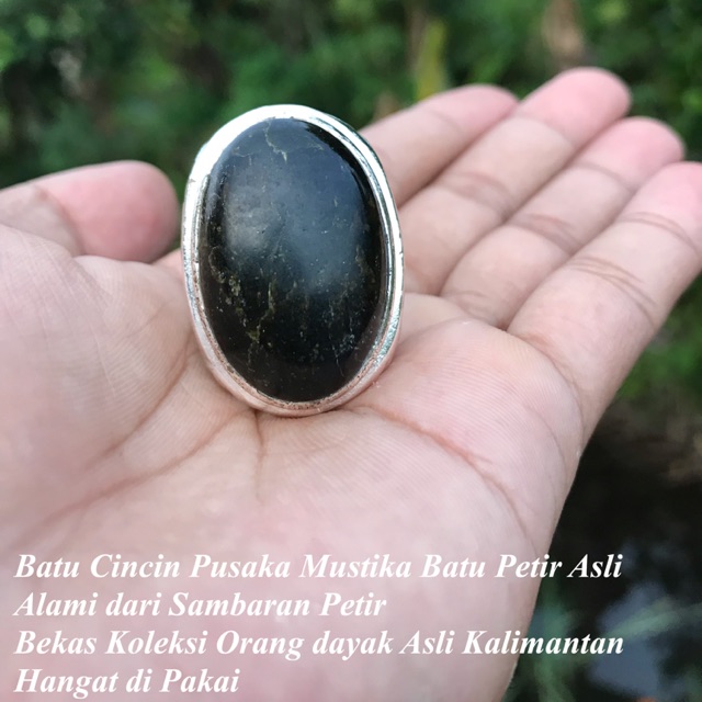 Cincin Batu Petir Urat Asli Bekas Pakai Sepuh Dayak Shopee Indonesia