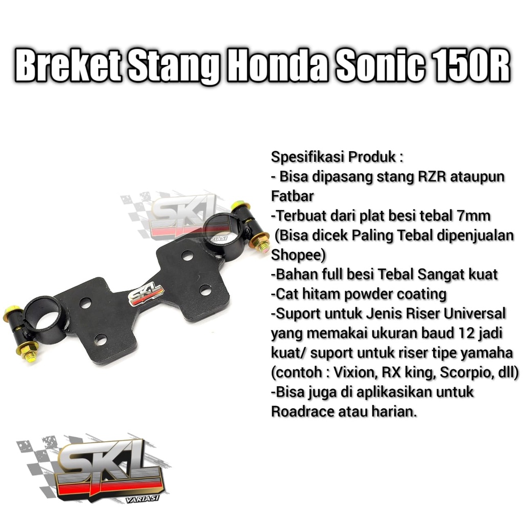 Breket Dudukan Riser Stang Satria Fu Dan Sonic 150R Bisa buat Universal Stang