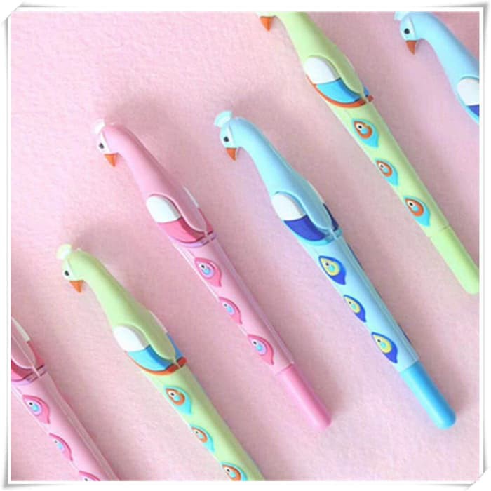 

Pulpen Gel Unik / Pen Gel Burung Peacock Imut