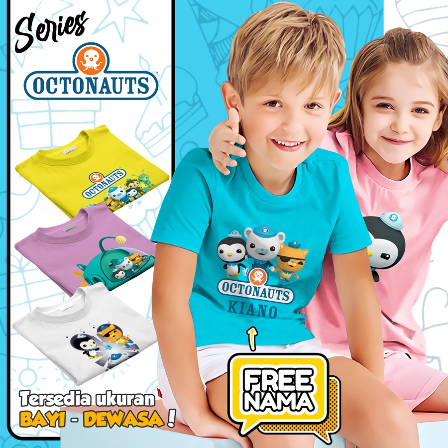 Baju Kaos ANAK DAN DEWASA OCTONAUTS COUPLE (FREE NAMA)