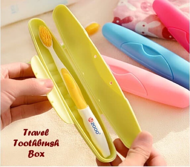 Travel toothbrush box ( kotak tempat sikat gigi jadi tetap higienis)