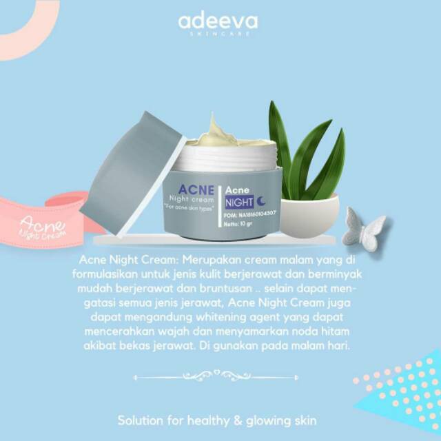 Acne Night Cream | Adeeva Skincare | Terlaris
