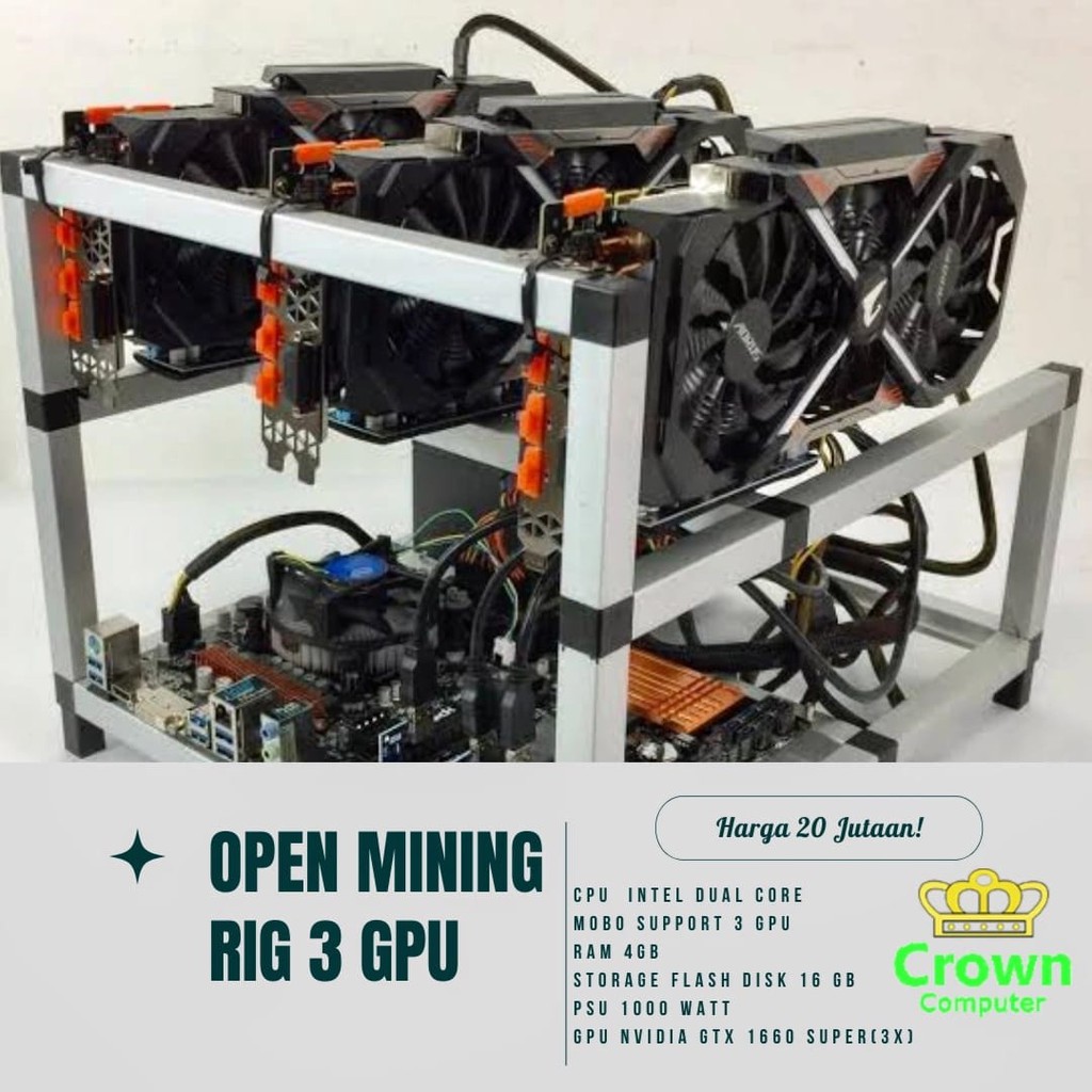 MINING RIG 3 GPU NVIDIA GTX 1660 SUPER