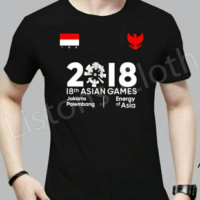 Kaos oblong asian games 2018 Jakarta Palembang kaos custom kemerdekaan bendera garuda indonesia