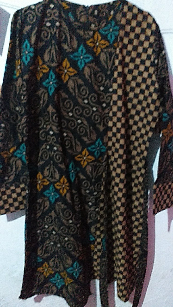 Tunic Ziggy Tali Bunga Lawasan Zigzag Batik Tunik Aluna Marini Seragam Kerja Kantoran Baju Jumbo