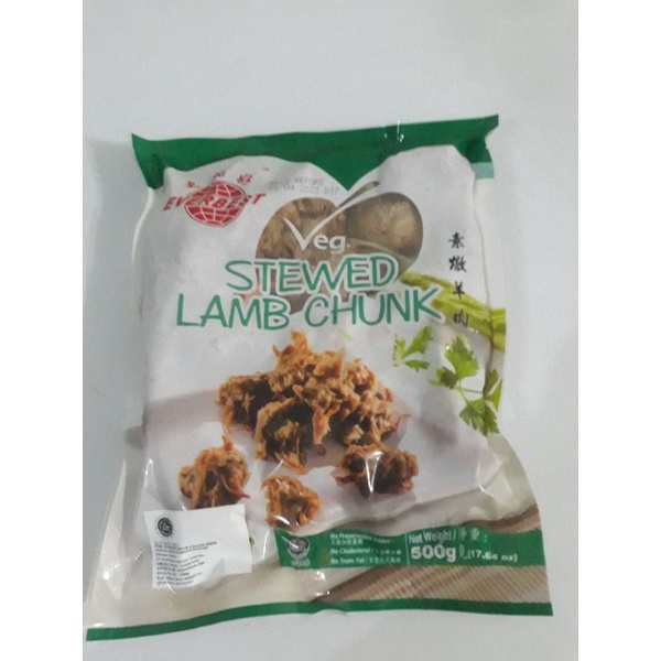 

STEWED LAMB CHUNK - DAGING DOMBA VEGETARIAN - EVERBEST (500 GR)