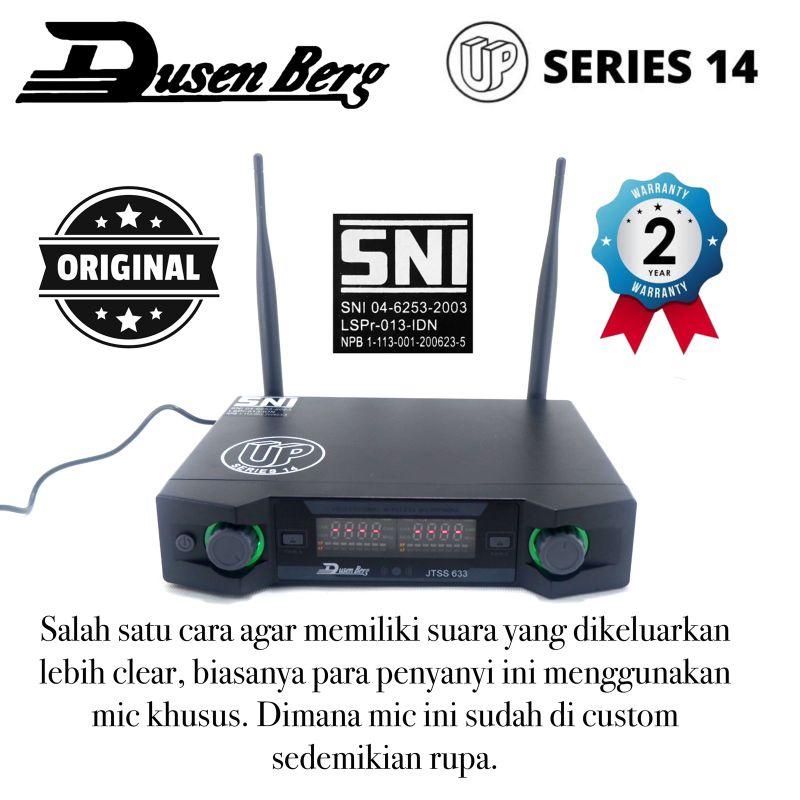 Microphone Wireless DUSENBERG 14 Series 2 Handheld SNI Original