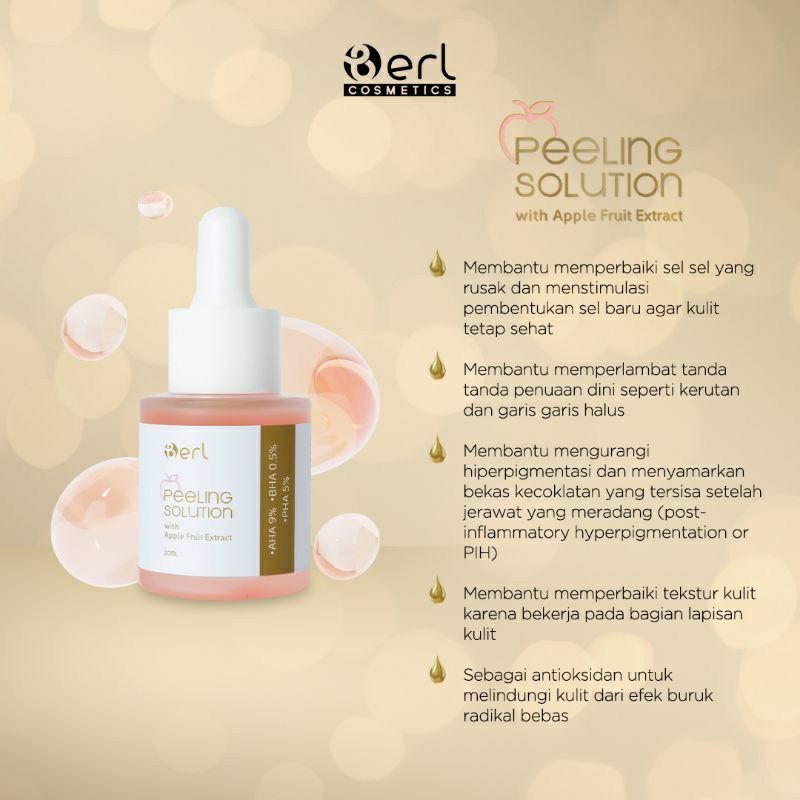 Peeling Solution with Apple Fruit Extract Eksfoliasi Kulit Mati Memudarkan Flek Membersihkan Pori by B ERL