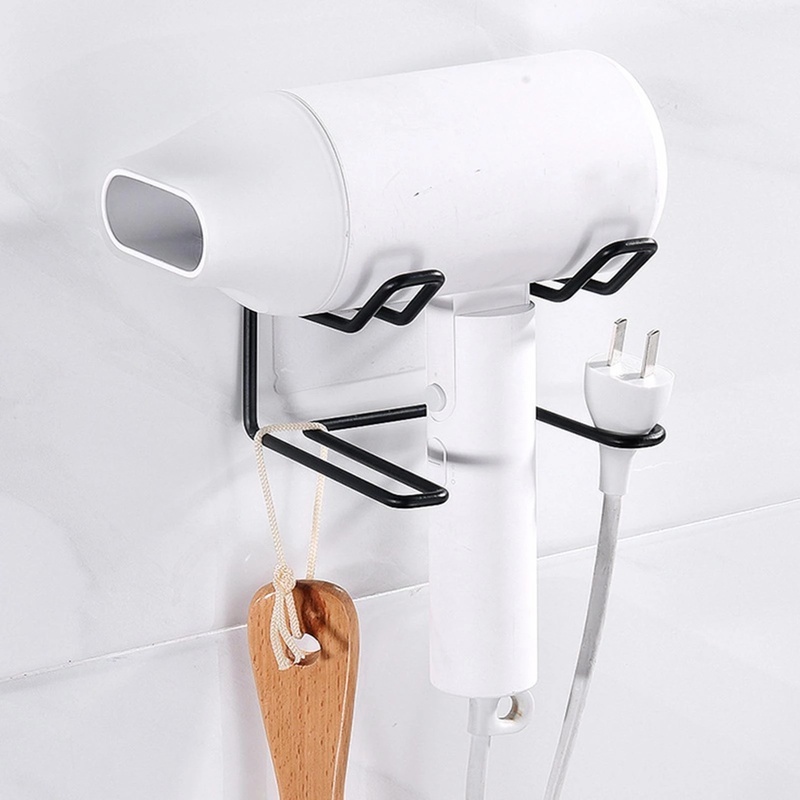 Rak Holder Hair Dryer Bahan Stainless Steel Untuk Kamar Mandi