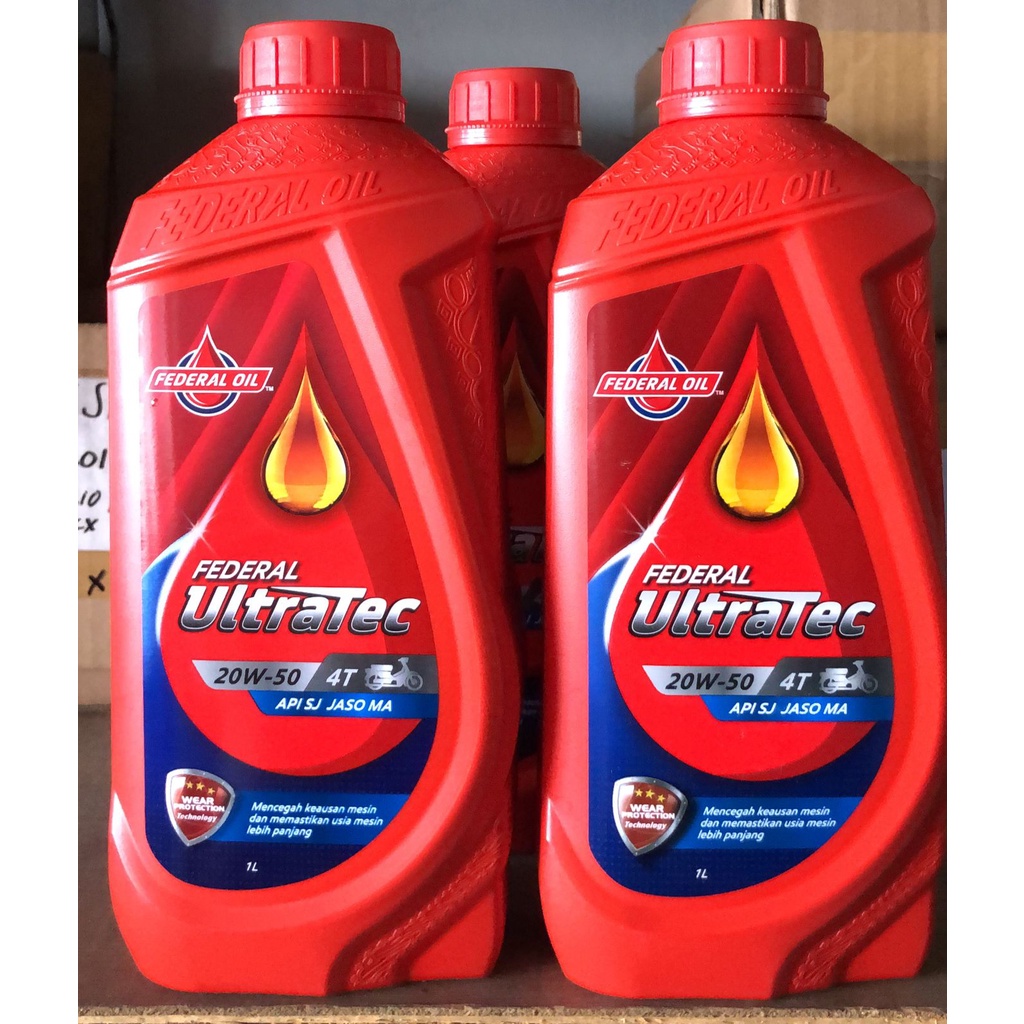 OLI FEDERAL OIL ULTRATEC 20W 50 1 LITER OLI MOTOR ASLI