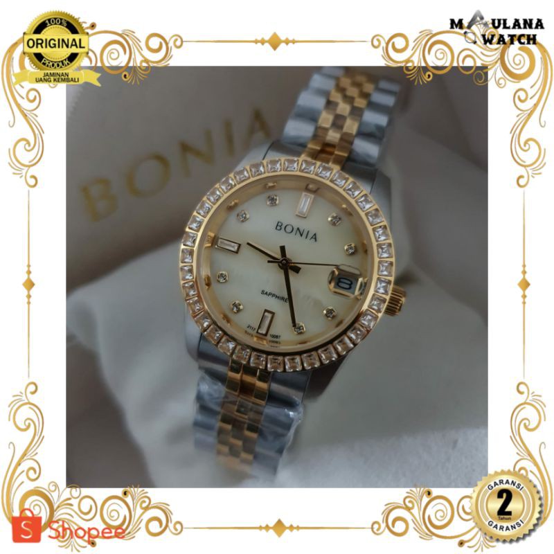 JAM TANGAN PRIA WANITA | RANTAI | KULIT | KARET | MURAH | WANITA BONIA 10087 ORIGINAL