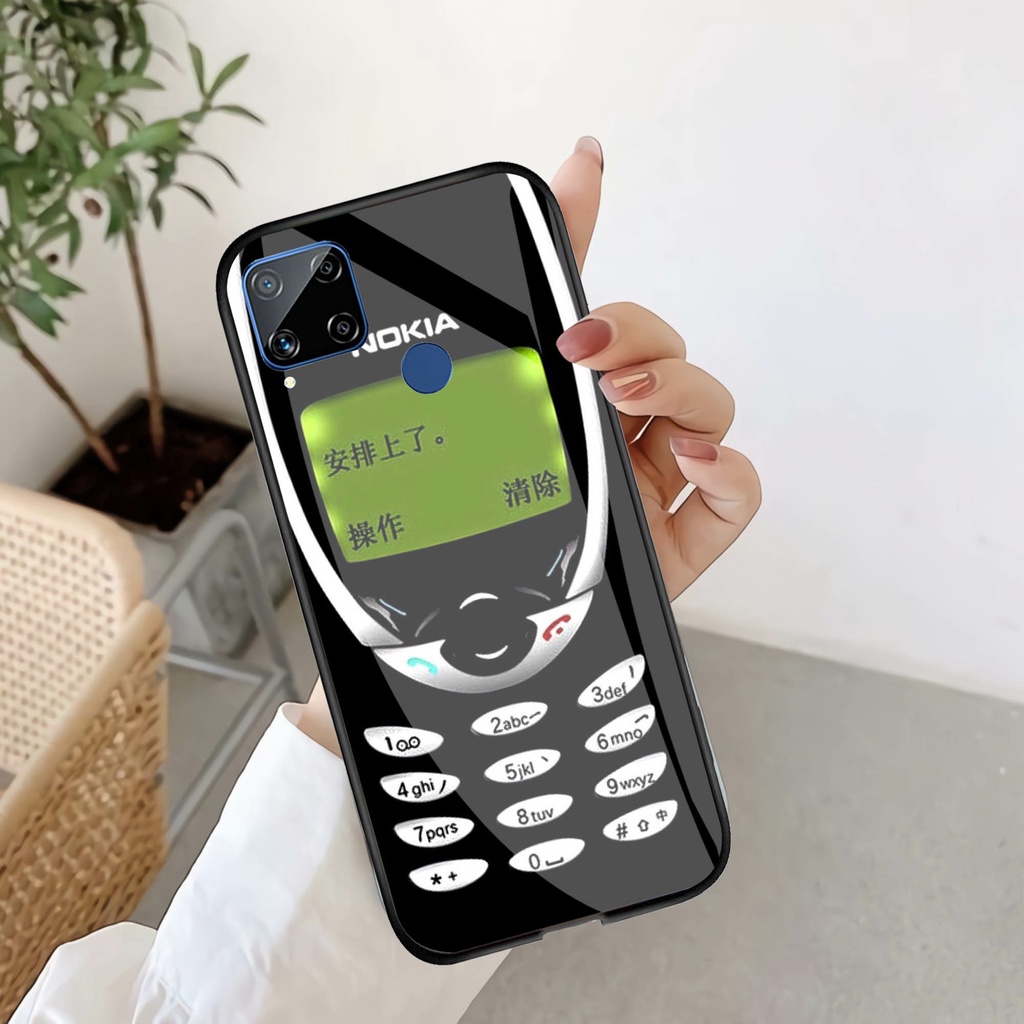 (GC 22) Softcase Kaca Realme C15 - Kesing Kaca Realme C15 - Case Cantik Realme C15 - Case Kekinian R