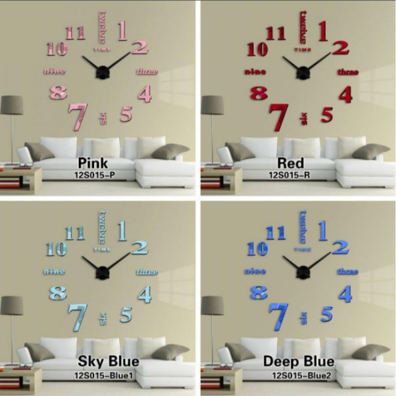 ACM 098 Jam Dinding Tembok Besar Jumbo Dekorasi  DIY Giant Clock Quartz 80-130Cm-DIY-101