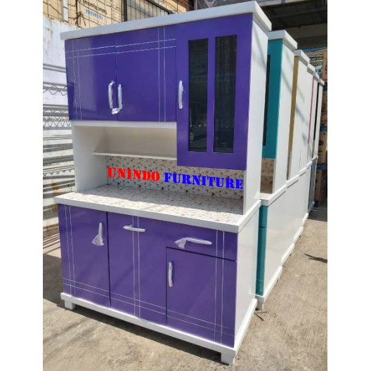 LEMARI DAPUR KITCHEN SET KAYU 3 PINTU UNGU