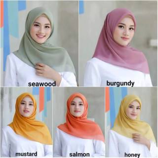  Jilbab  Segiempat BELLA  SQUARE  Kerudung Double Hycon 