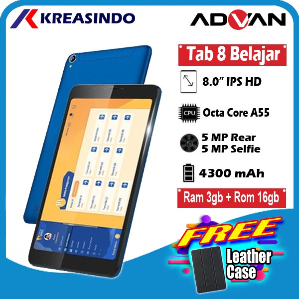 Advan Tablet Belajar 8 / Tab 8 Belajar  3/16 Ram 3gb Rom 16gb Garansi Resmi