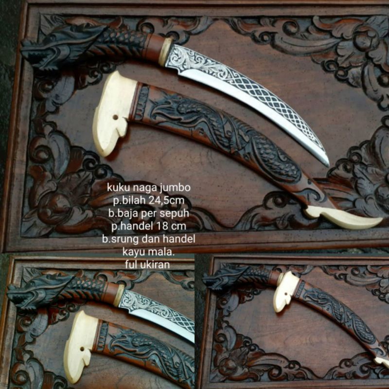PISAU KUKU NAGA UKIR BATIK HOBI & KOLEKSI