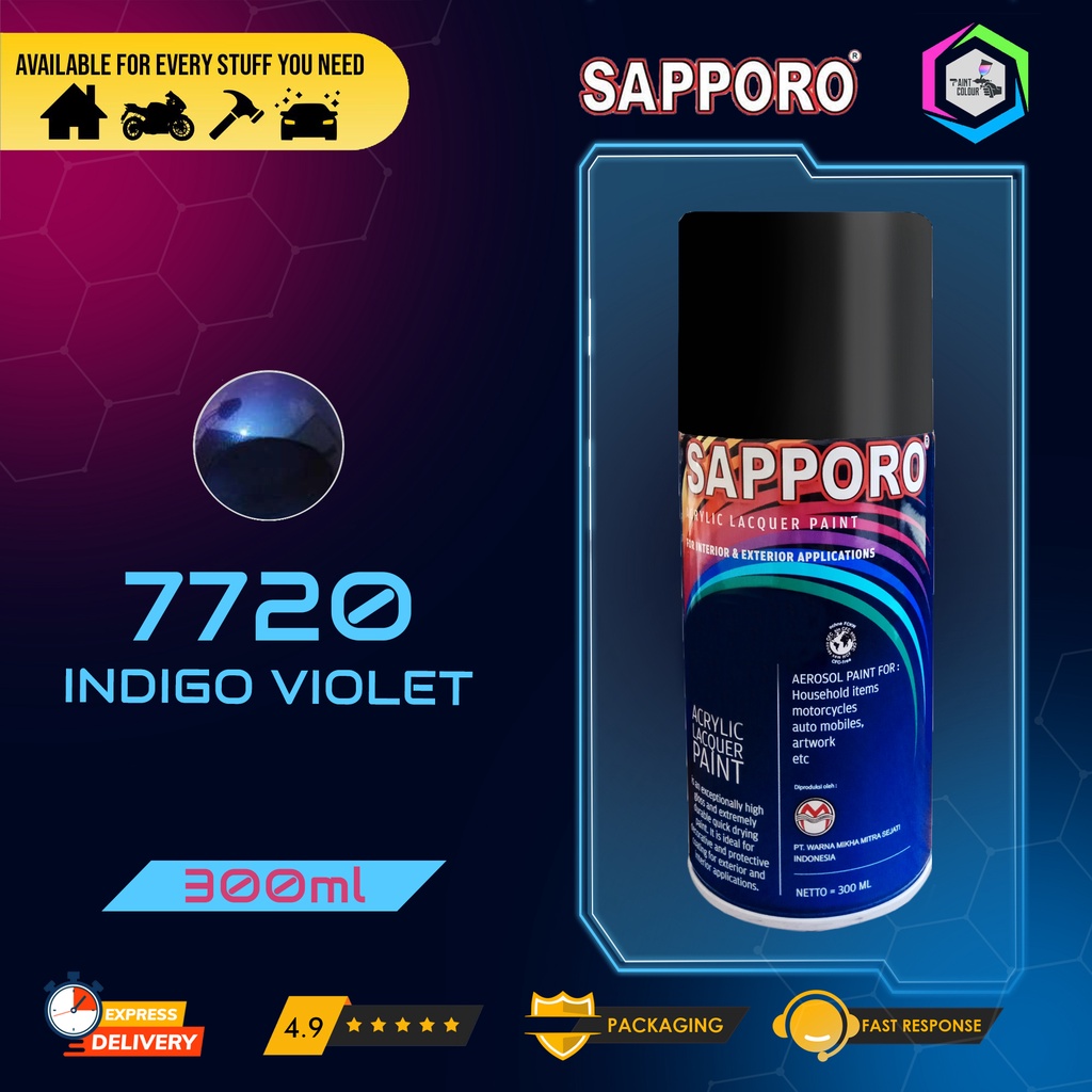 Cat Semprot SAPPORO Paint - 7720 SAPPORO SAPPORO INDIGO VIOLET****