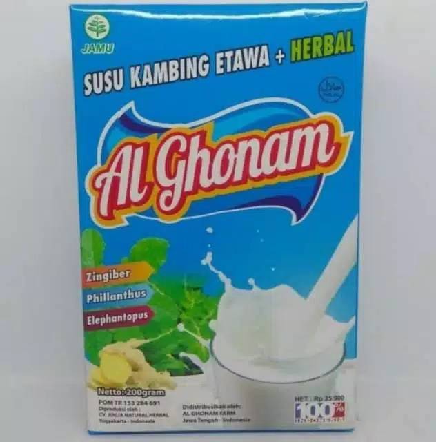 Susu Kambing Etawa AL GHONAM 200gr ORIGINAL Plus Herbal Meningkat Kecerdasan Otak Anak Lebih Sehat