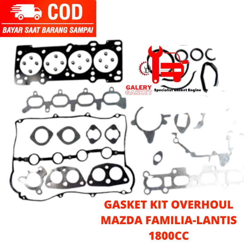 PAKING SET MAZDA FAMILIA LANTIS 1,8 GASKET FUL SET OVERHOUL MAZDA FAMILIA LANTIS 1800CC