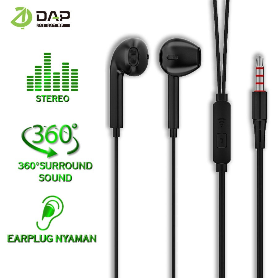 Handsfree / Earphones DAP DH-F4 Sound Bass HEADSET BUAT HP ANDROID MURAH BERKUALITAS DAN ORIGINAL