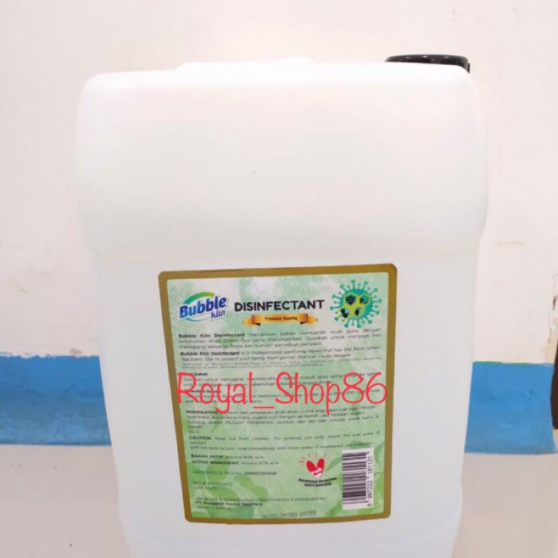 Disinpectant Food Grade Disinpektan Bubble Klin 20 Liter