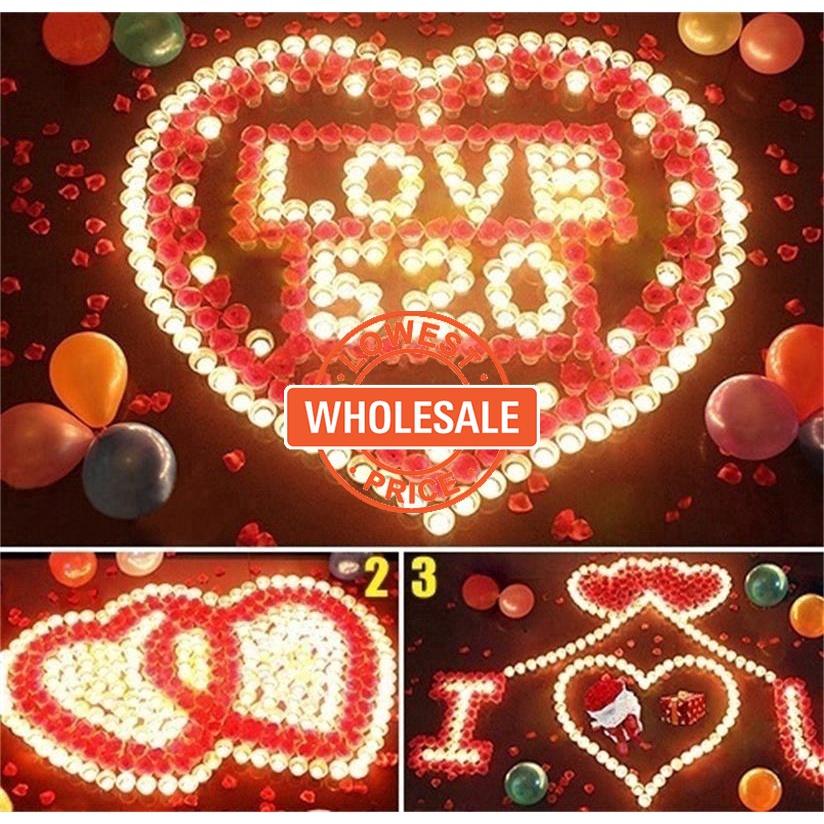 Lampu Lilin LED Romantis Tanpa Api Untuk Dekorasi Pesta Ulang Tahun / Valentine / Pernikahan / Natal