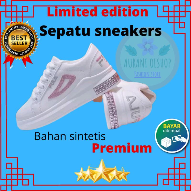 Sepatu Sneakers Kets Wanita Cewek Sepatu Putih Anak Perempuan Import TERBARU DM19