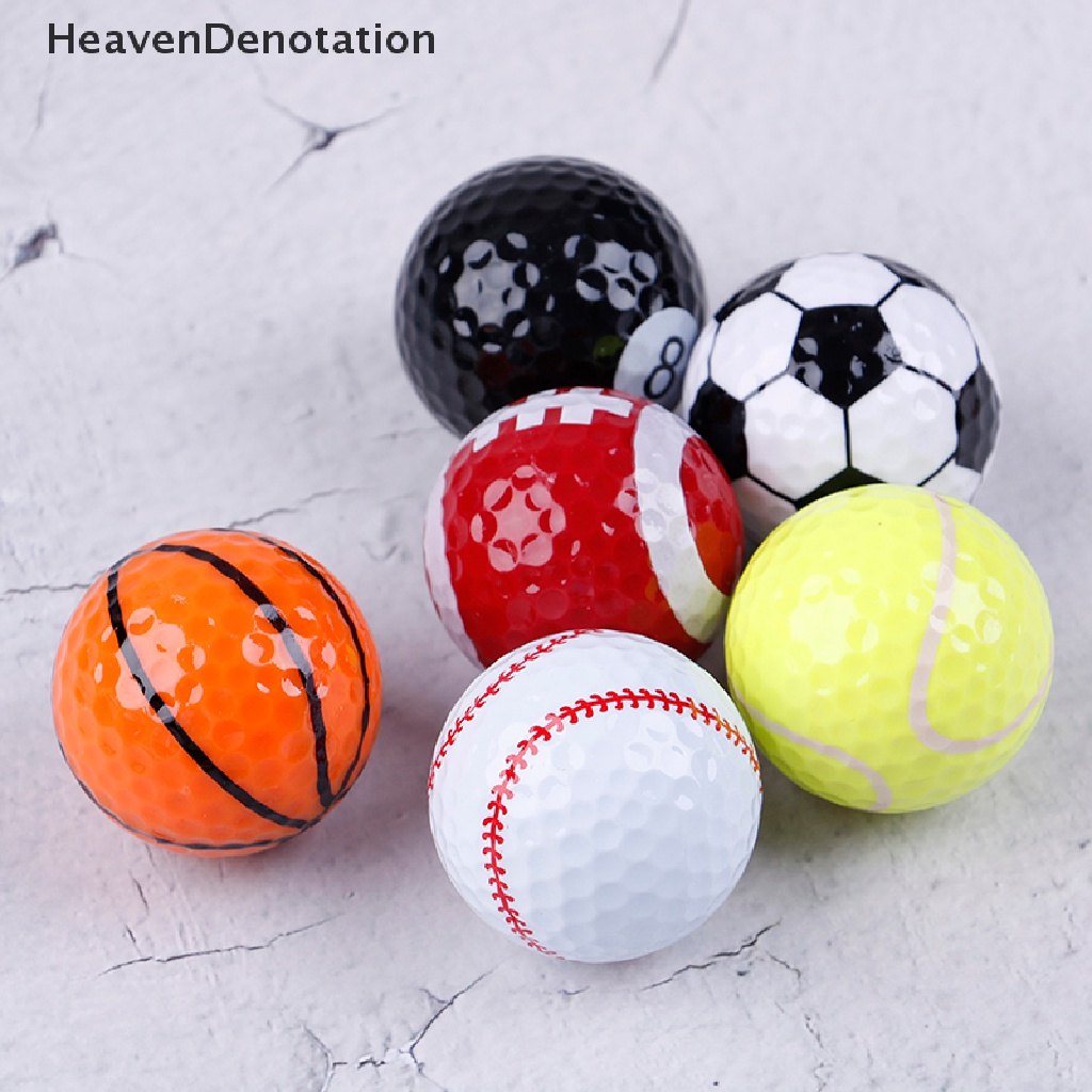 (Heavendenotation) 6pcs / Set Bola Golf / Sepakbola / Basket / Baseball / Tabletennis