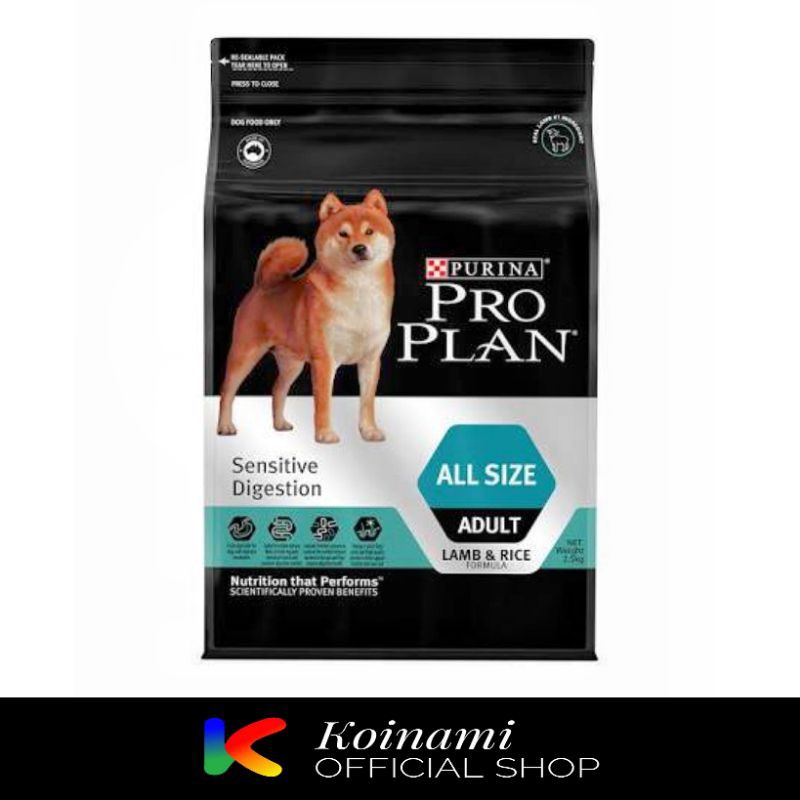 PROPLAN ALL SIZE ADULT SENSITIVE DIGESTION 2,5 KG / MAKANAN ANJING / DOG FOOD