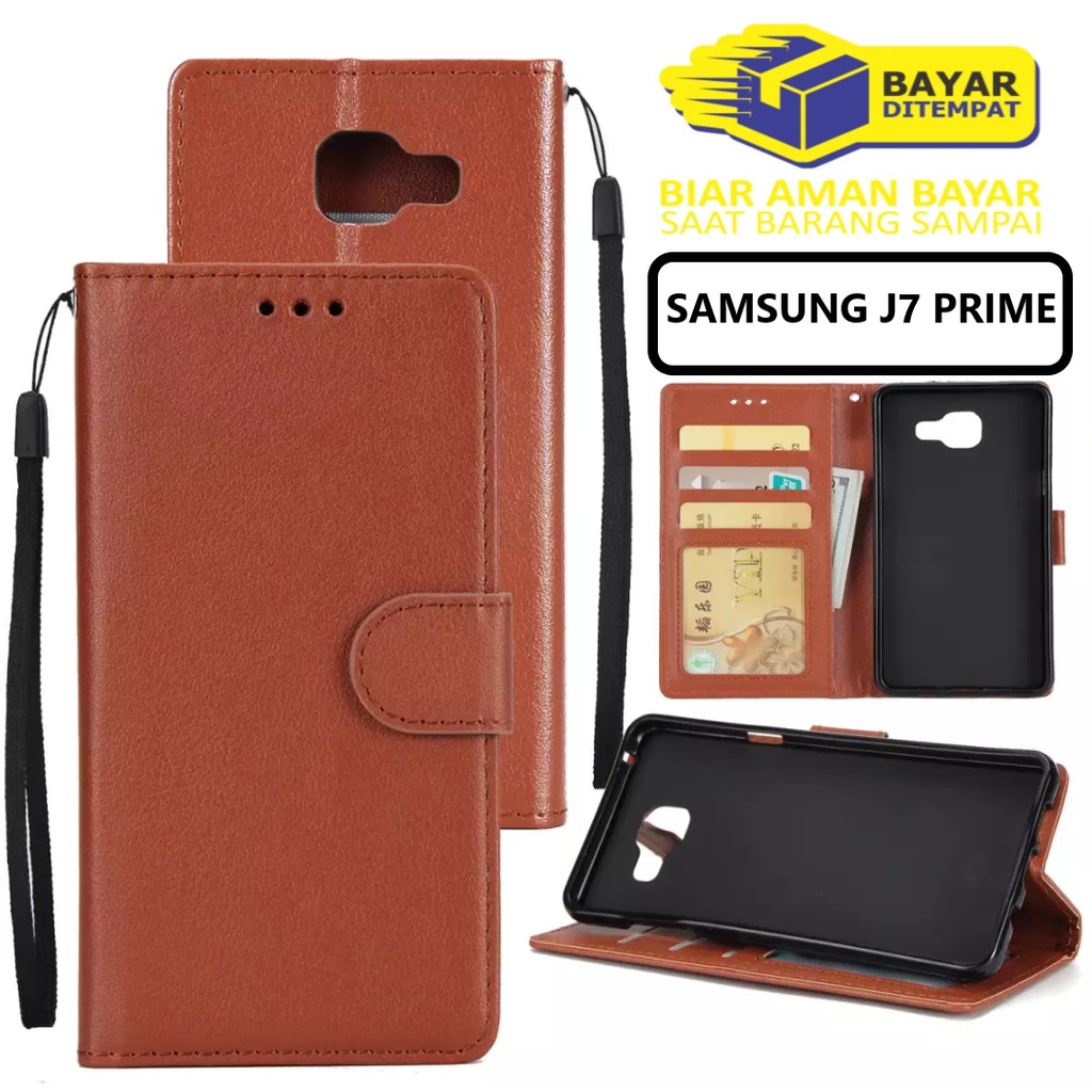 Flip cover SAMSUNG J7 PRIME Flip case buka tutup kesing hp casing hp flip case leather wallet