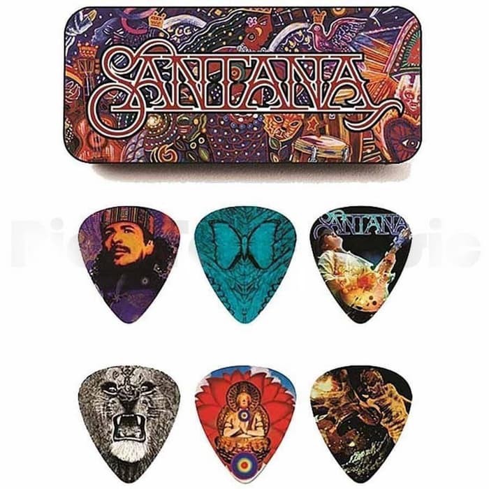 Dunlop Carlos Santana Pick Tin Koleksi Pick Gitar