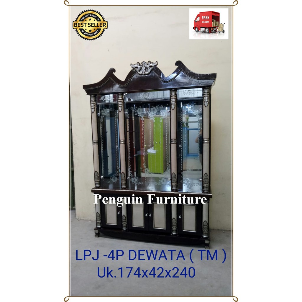 LEMARI PAJANGAN/LEMARI HIAS 4 PINTU DEWATA TM
